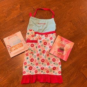 American Girl Apron, Oven Mit and Cookbooks